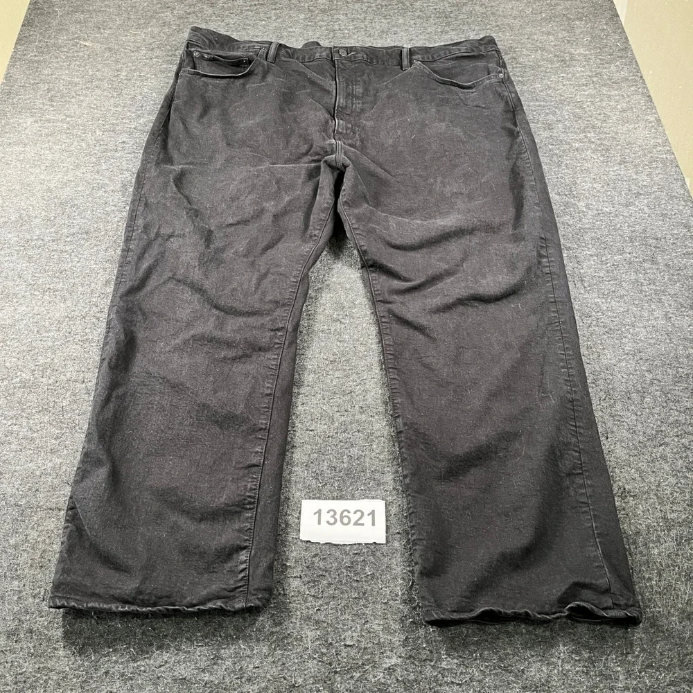 Polo Ralph Lauren Hampton Jeans Mens 48x30 Black Denim Relaxed Fit Straight Leg